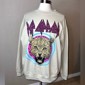 Def Leppard crew neck large NEW